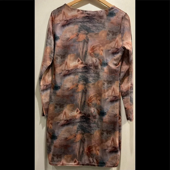 ๐๐HOST PICK๐๐ PLT Shape Multi Renaissance Print Bodycon Dress, Size 14, NWT - Picture 9 of 10